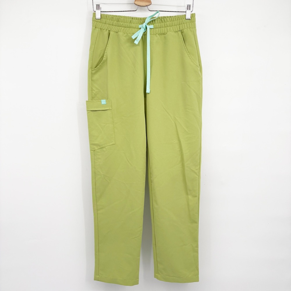 Garde-Malade Womens Matcha Green Cargo Utility Nurse Medical Scrub Pants Size S